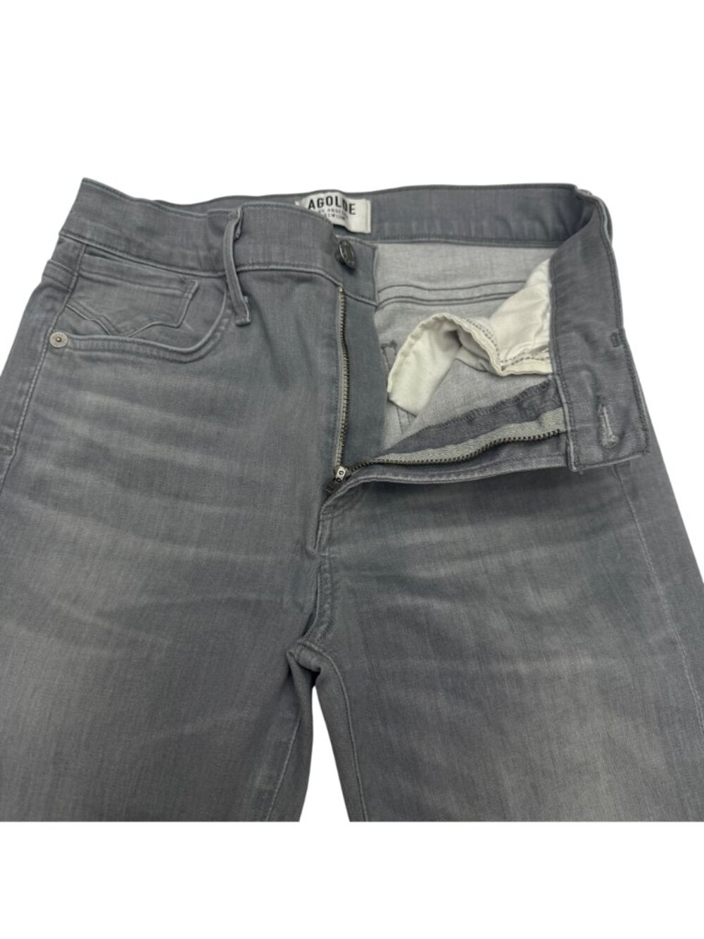 Agolde Los Angeles Premium Denim Pants Womens Gray Slim-Leg Jean USA, Size 27 - Picture 4 of 11